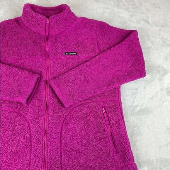 Columbia Pink Fleece Jacket Women's Size Extra Large - Picture 10 of 14